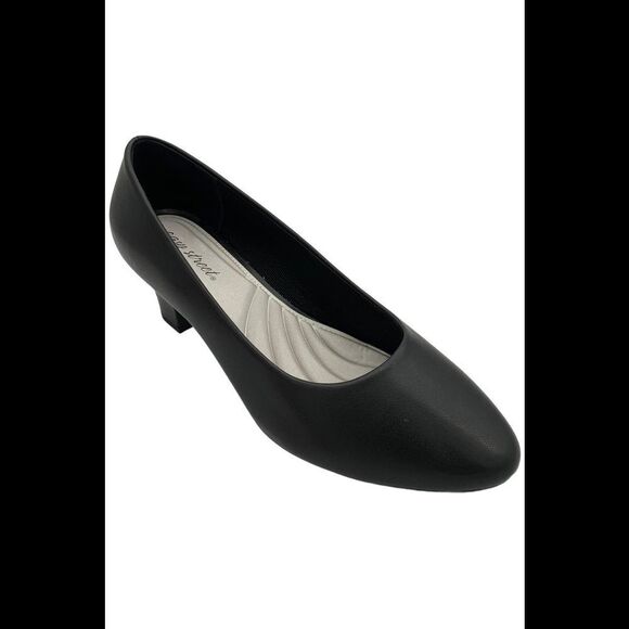 Easy Street Shoes - Easy Street Women's Ballari Pump Black Leather - Wide